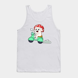 Mushroom as Biker with Scooter Tank Top